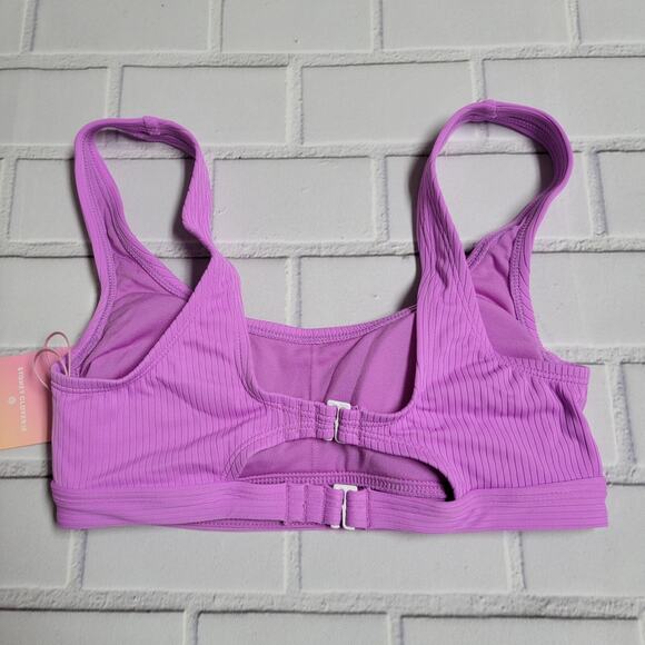 Stoney Clover Lane Cutout Back Swim Bikini Top Purple Size XS (0-2) - Picture 3 of 7